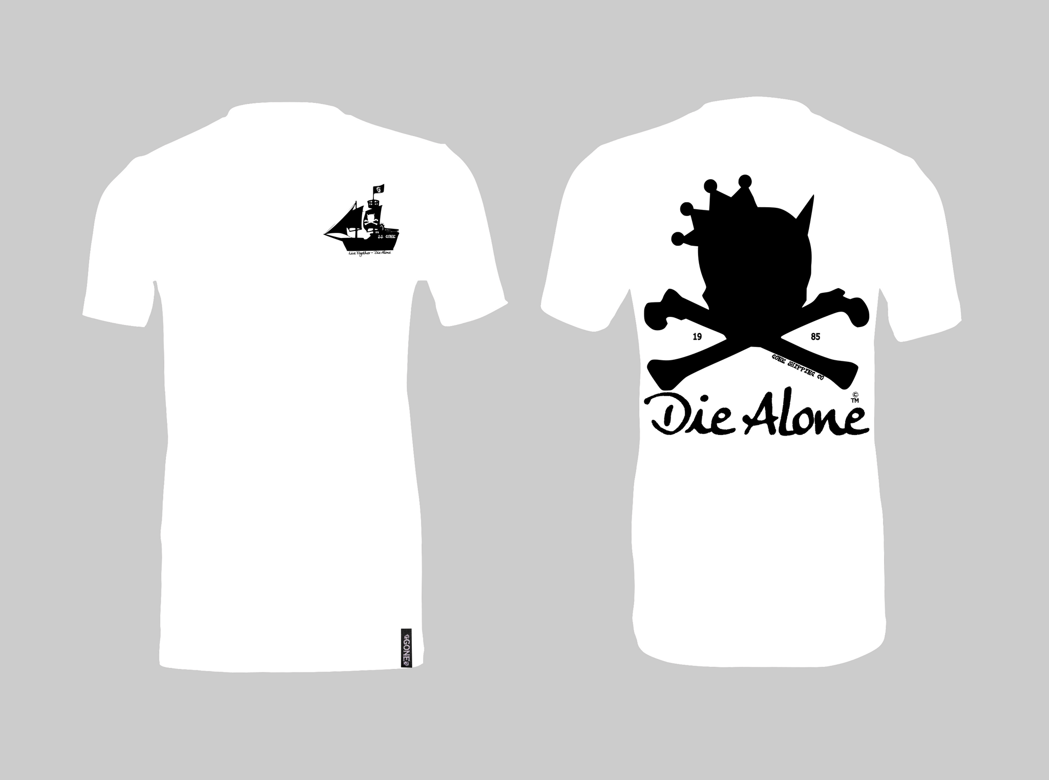 Gone Pirate Tee (Multiple Color Options) M / Top Side